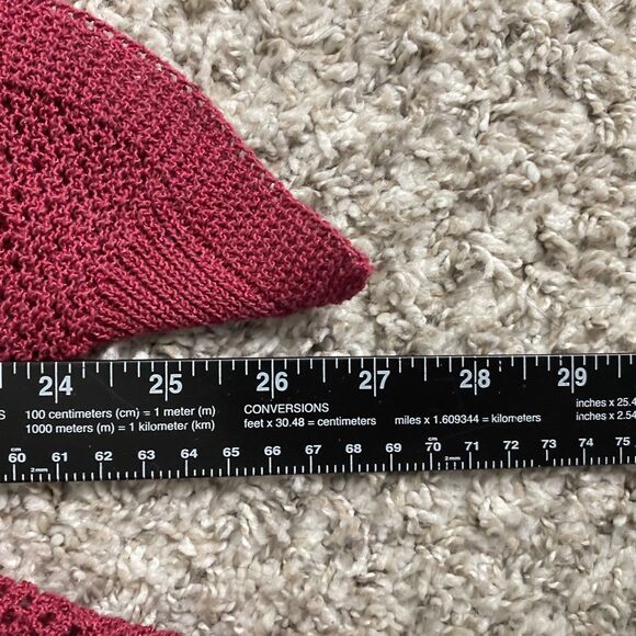 Lucky Brand Womens Large Cardigan Open Knit Red Bohemian Boho Chic Whimisgoth - Picture 11 of 11